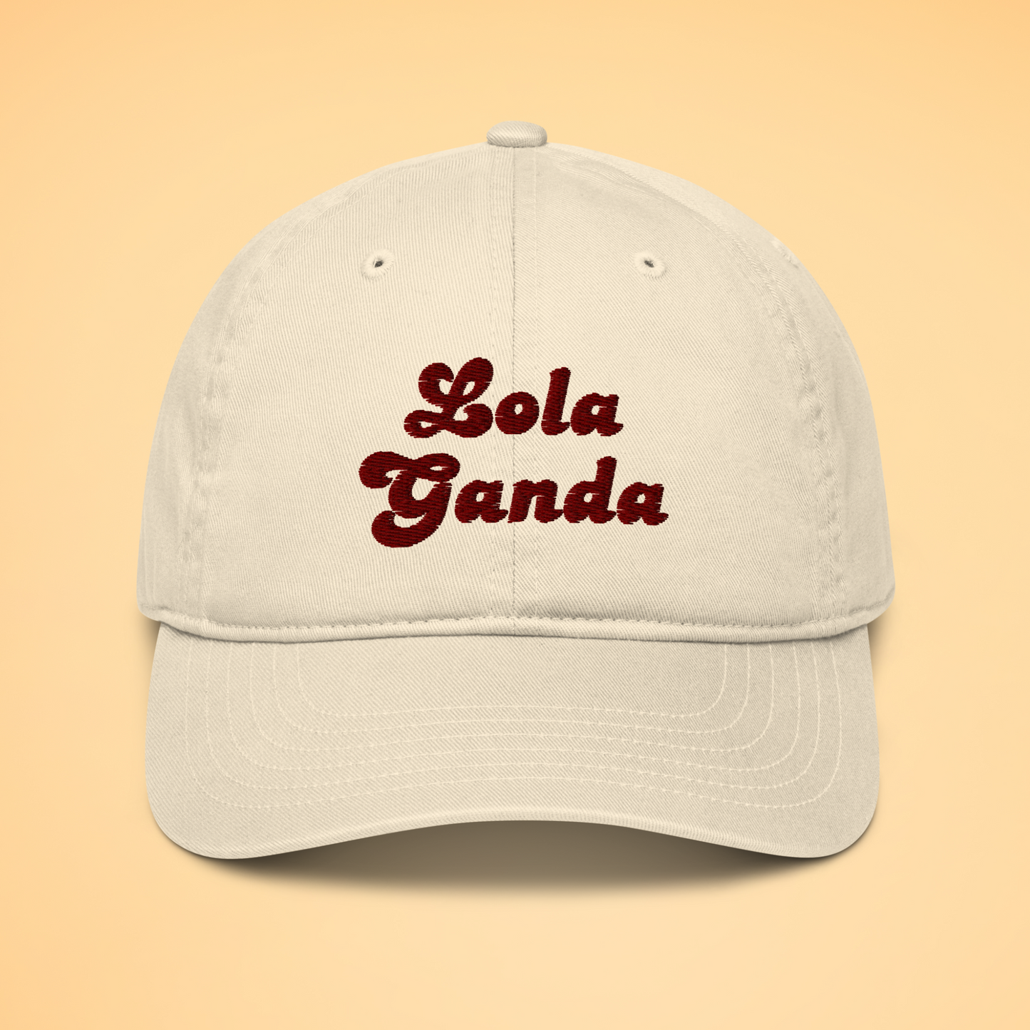 Filipino Grandmother Lola Ganda Mother's Day Cotton Baseball Cap in Oyster