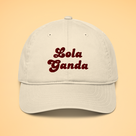 Filipino Grandmother Lola Ganda Mother's Day Cotton Baseball Cap in Oyster