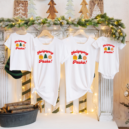 Maligayang Pasko Merry Christmas Filipino Family Group Shirt