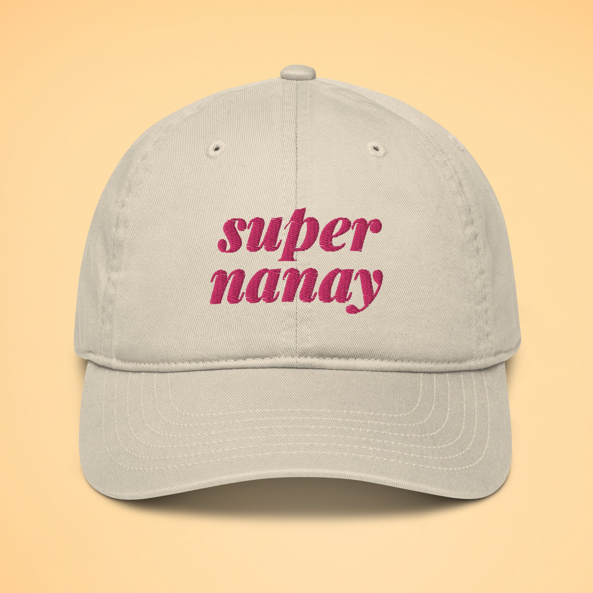 Filipino Mom Super Nanay Mother's Day Gift Cotton Baseball Cap in Oyster