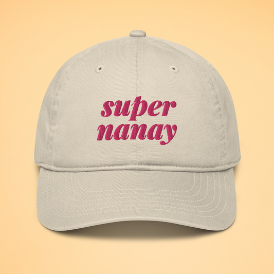 Filipino Mom Super Nanay Mother's Day Gift Cotton Baseball Cap in Oyster