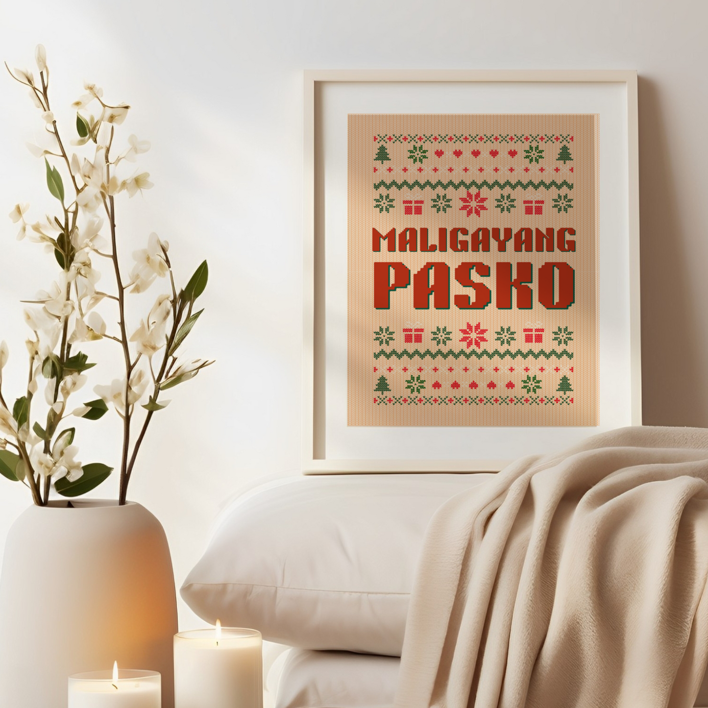 Maligayang Pasko Merry Christmas Filipino Poster