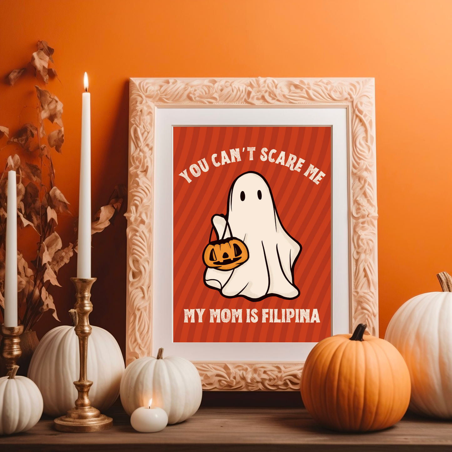 Framed Poster 1 of You Can't Scare Me Mom & Dad Are Filipino Halloween Poster Wall Decor