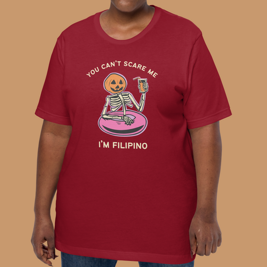 You Can't Scare Me I'm Filipino Funny Halloween Shirt Main Image 2