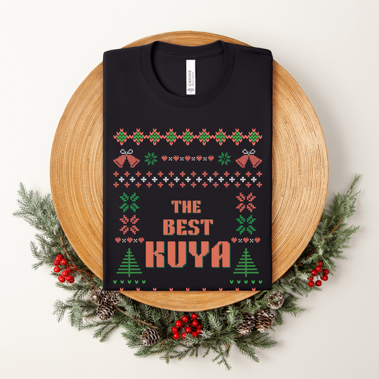 The Best Kuya Filipino Big Brother Thanksgiving Christmas Shirt - Blak in Christmas setting