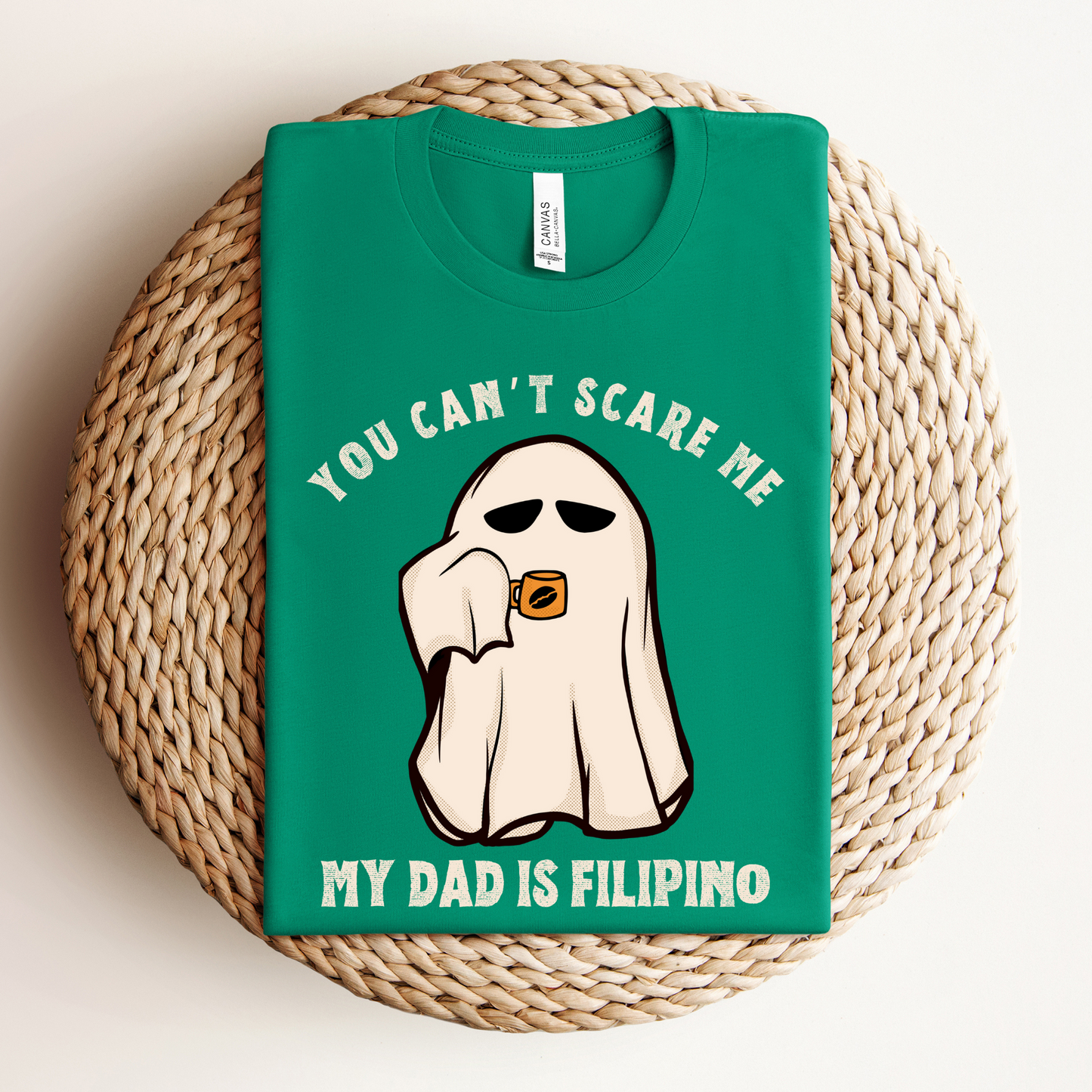 Kids Shirt You Can't Scare Me My Dad Is Filipino Funny Halloween Kids/Youth Tee Main Image