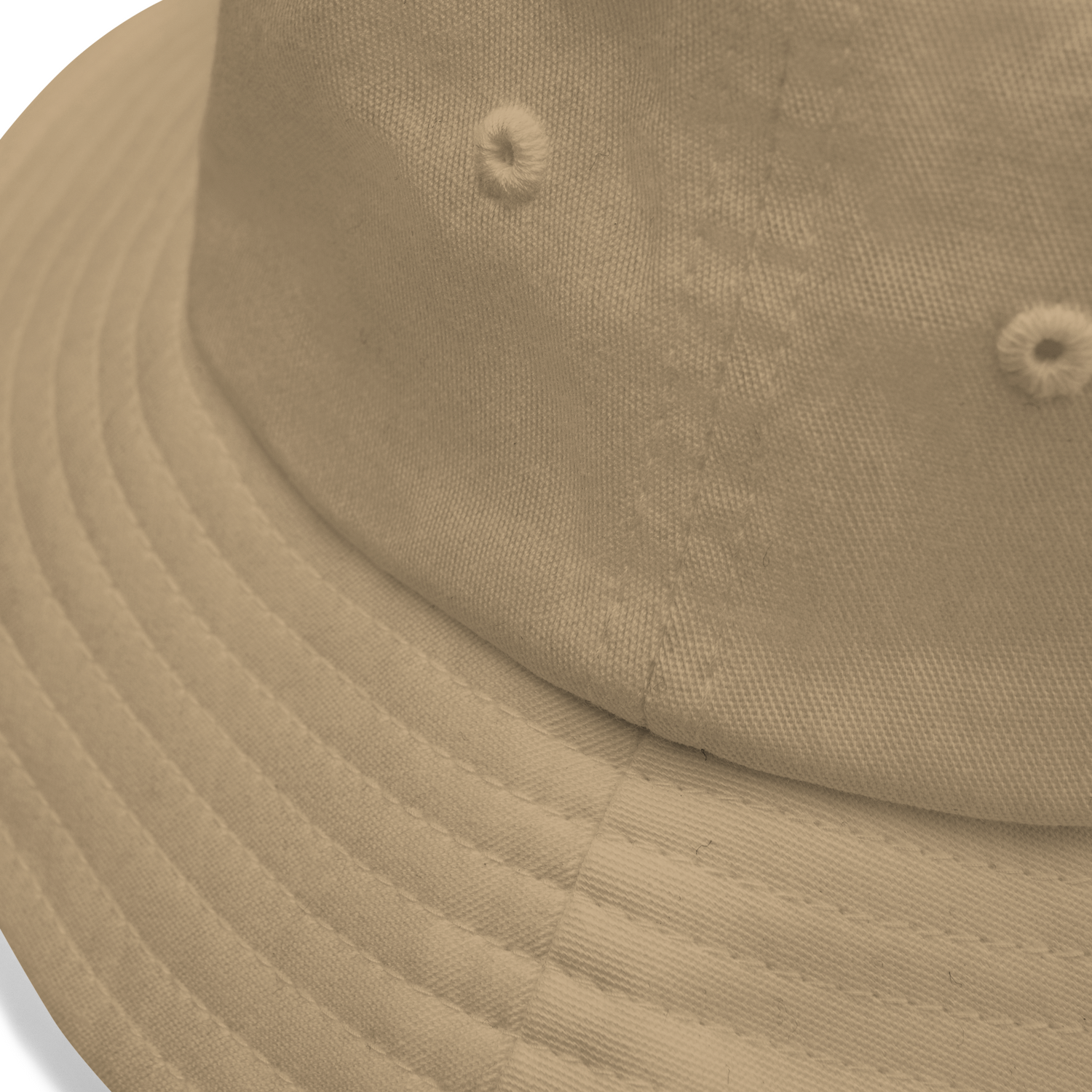 Close up of detail Filipino Baybayin Padayon Embroidered Cap Bucket Hat