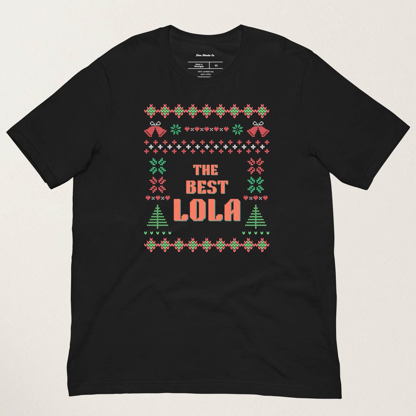 The Best Lola Pinoy Grandma Filipino Thanksgiving Christmas Shirt in Black