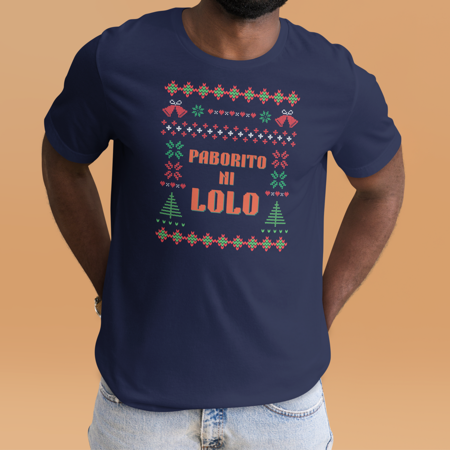 Man wearing the Paborito Ni Lolo Grandpa's Favorite Filipino Thanksgiving Christmas Shirt
