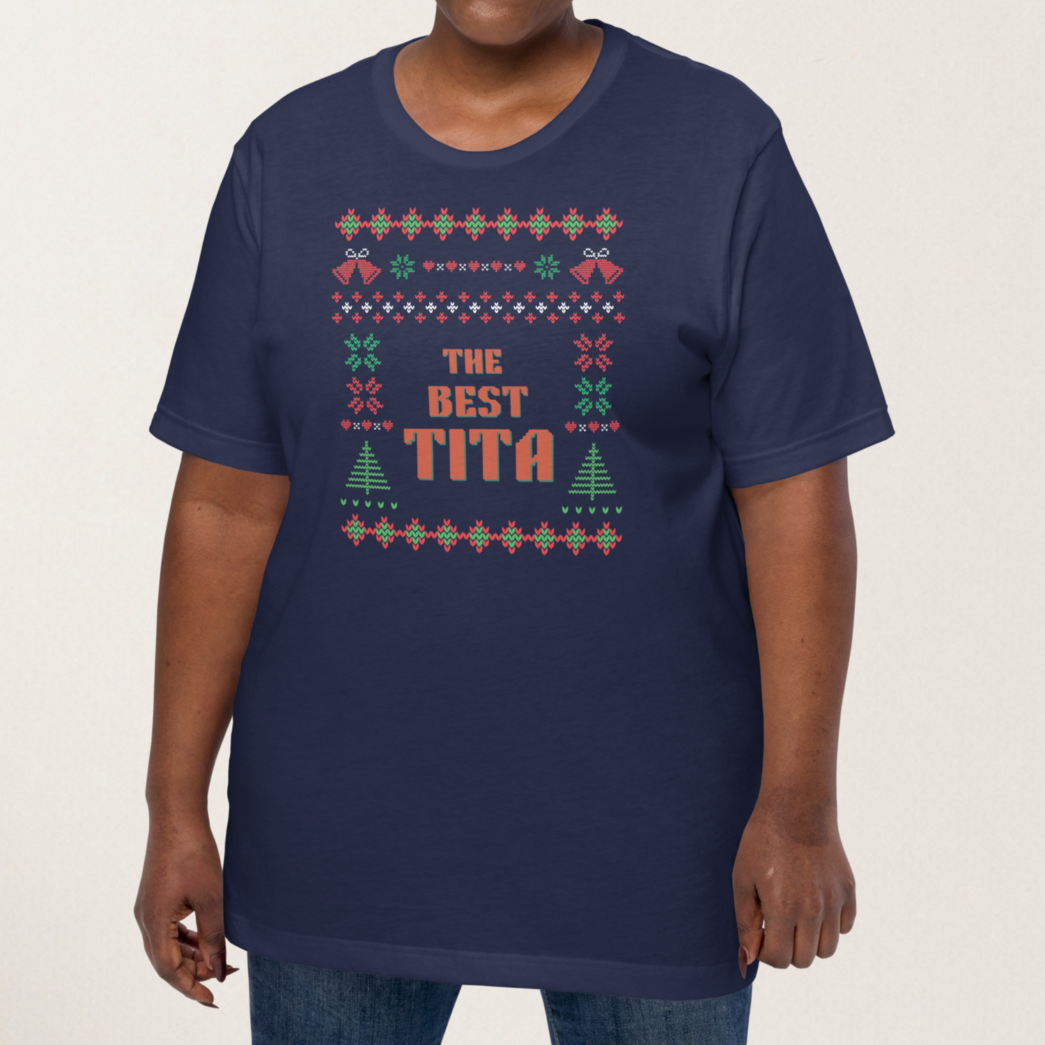 Woman wearing the The Best Tita Filipino Auntie Thanksgiving Christmas Shirt