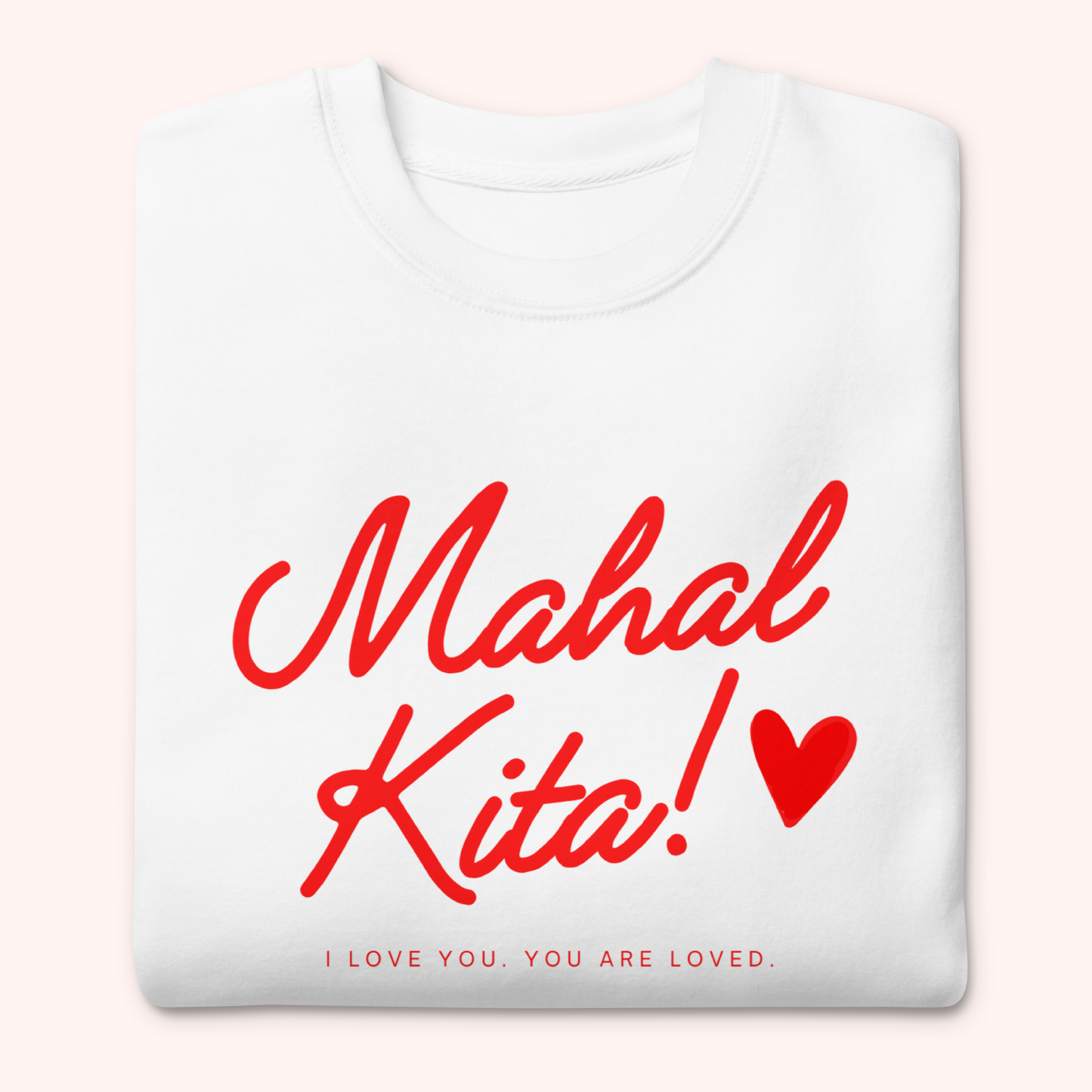 Filipino Sweatshirt Mahal Kita Statement Pinoy Crewneck in variant White Image 3