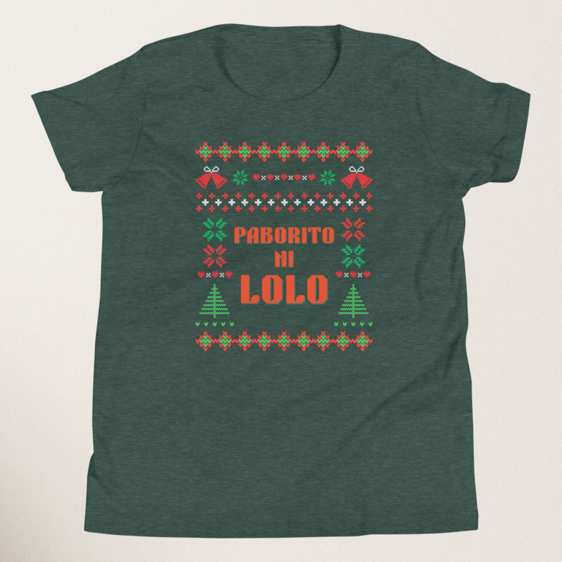 Paborito Ni Lolo Filipino Thanksgiving Christmas T-Shirt in Heather Forest