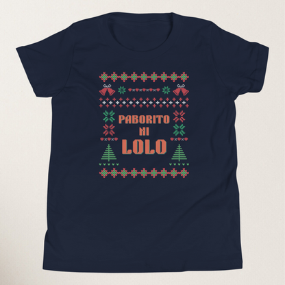 Kids/Youth Tee Paborito Ni Lola Filipino Thanksgiving Christmas T-Shirt