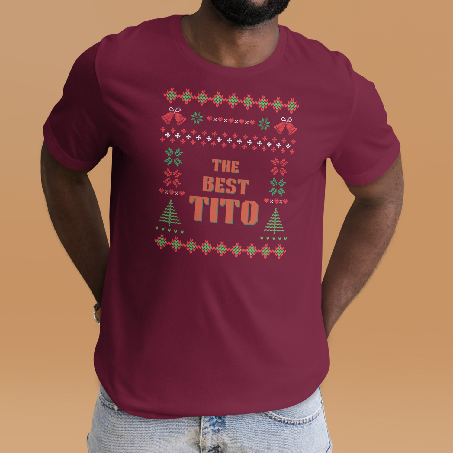 Man wearing the The Best Tito Filipino Uncle Thanksgiving Christmas Shirt