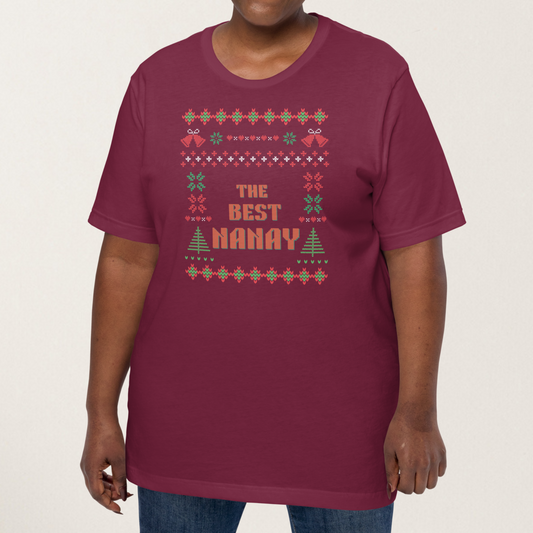 Woman wearing the The Best Nanay Filipina Super Mom Thanksgiving Christmas Shirt
