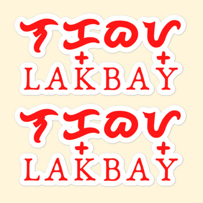 Filipino Stickers Baybayin Lakbay Padayon Pinoy Decals in variant Lakbay Baybayin