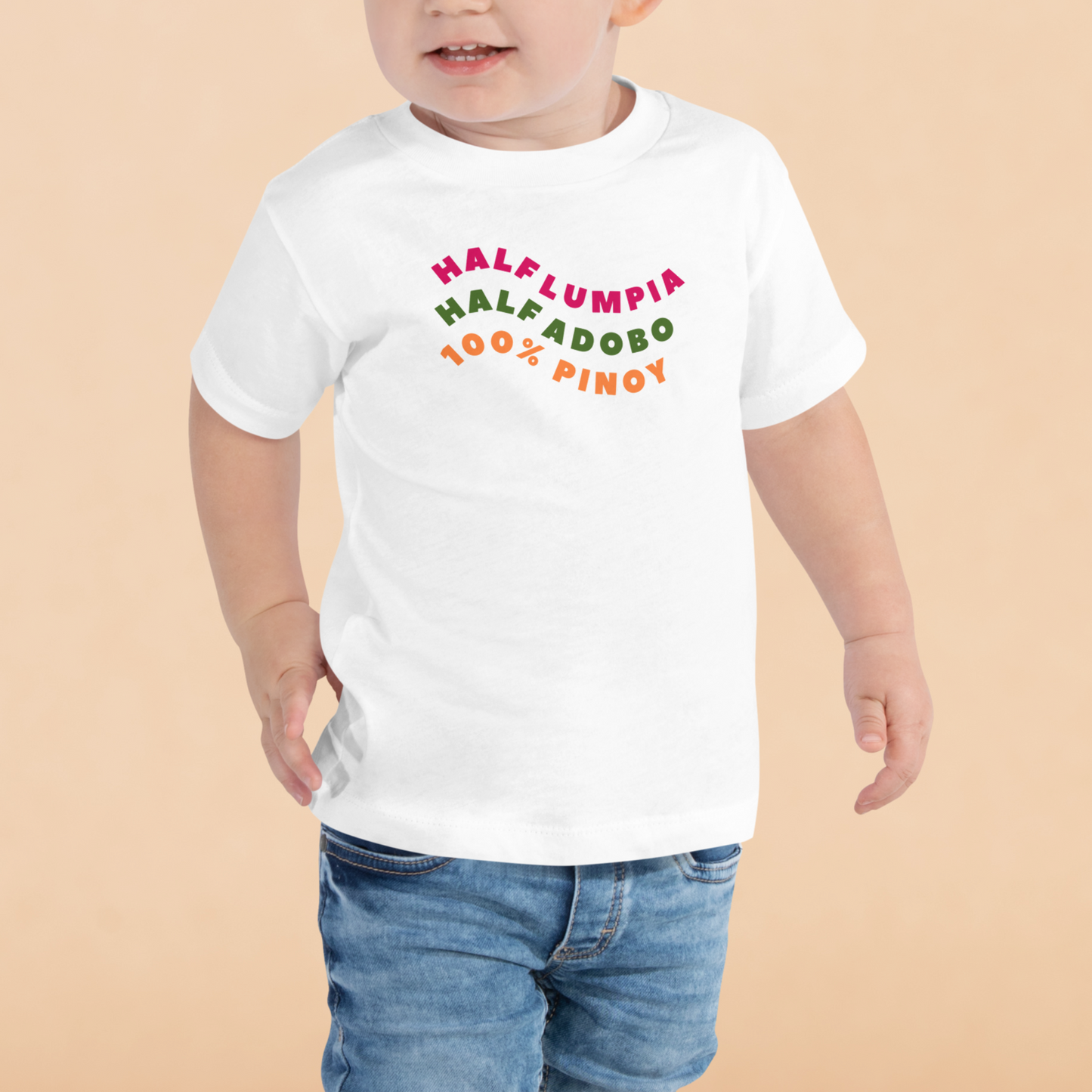 Filipino Toddler Shirt Half Lumpia Half Adobo 100% Pinoy Food Merch
