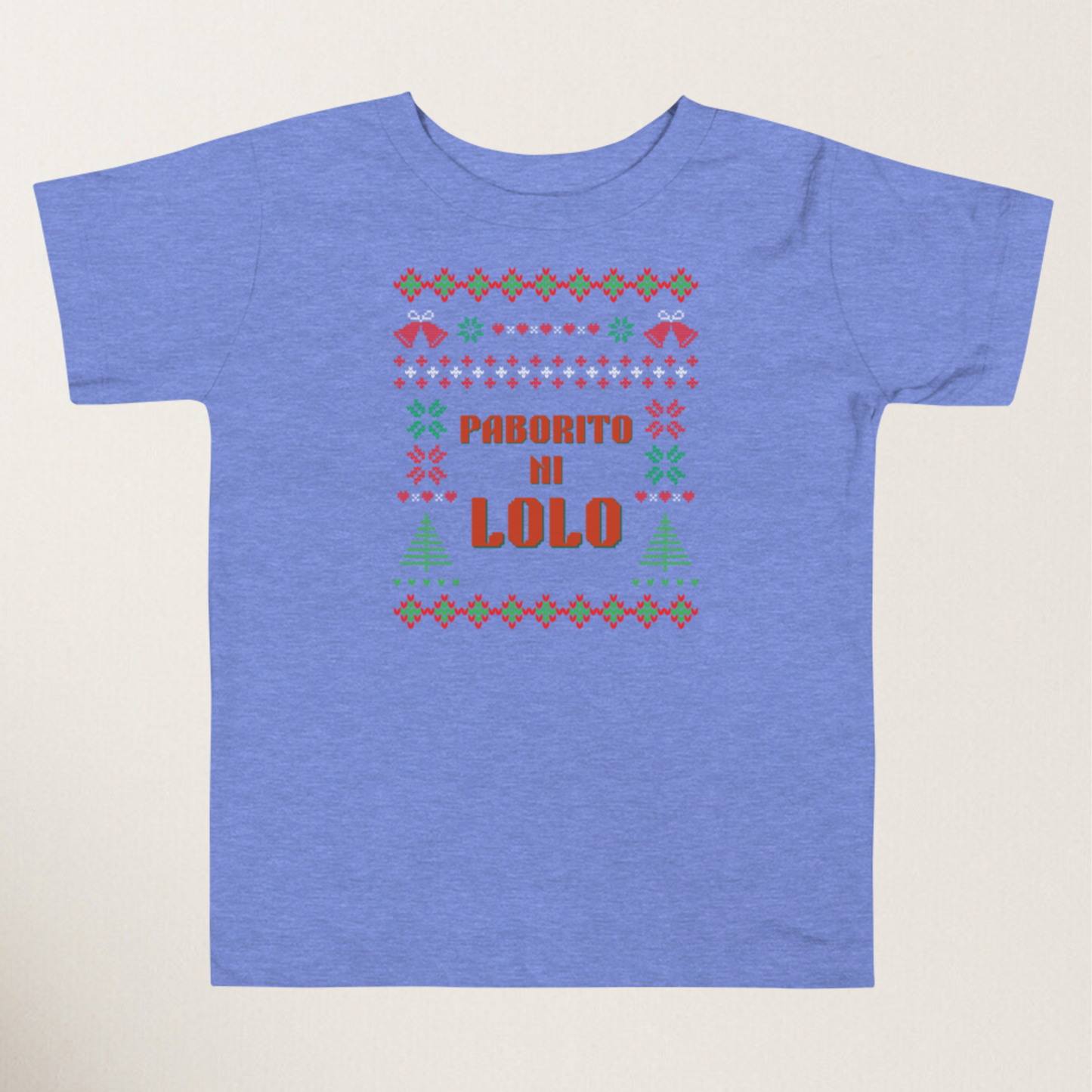 Paborito Ni Lolo Filipino Thanksgiving Christmas T-Shirt Toddler in Heather Columbia Blue