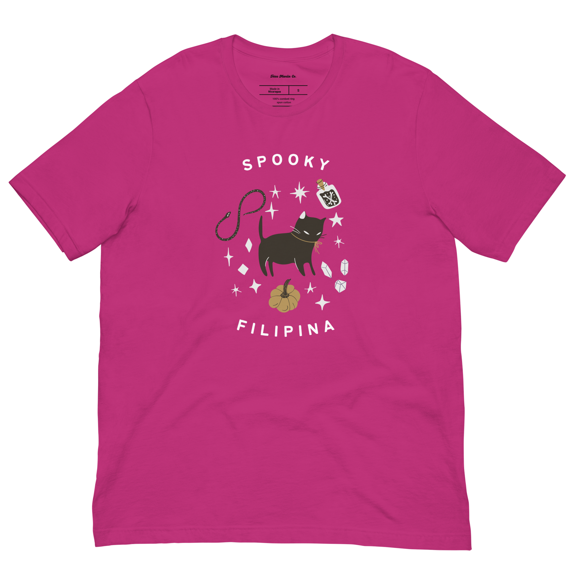 Spooky Filipina Funny Halloween Shirt in Berry