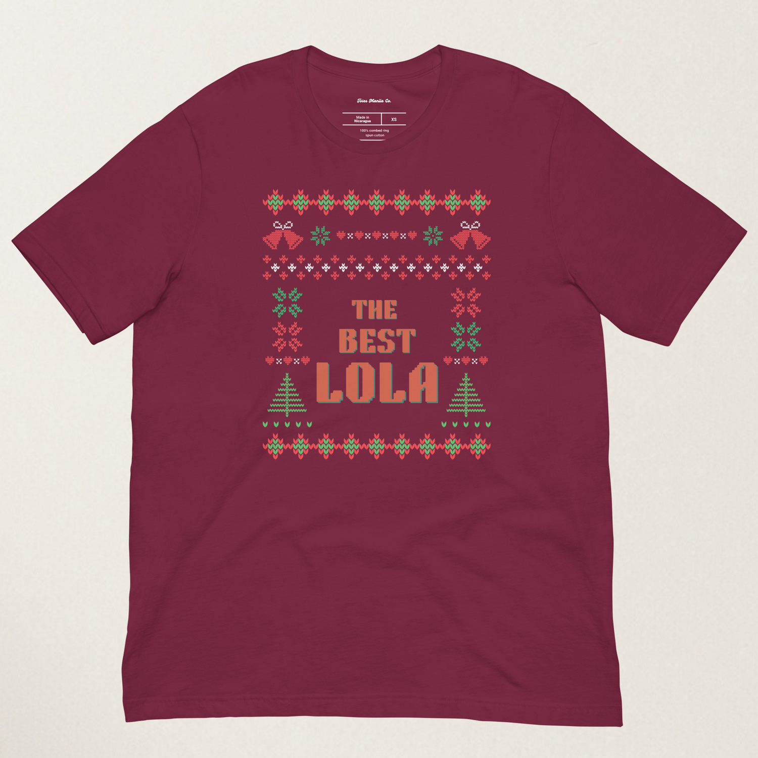 The Best Lola Pinoy Grandma Filipino Thanksgiving Christmas Shirt in Maroon