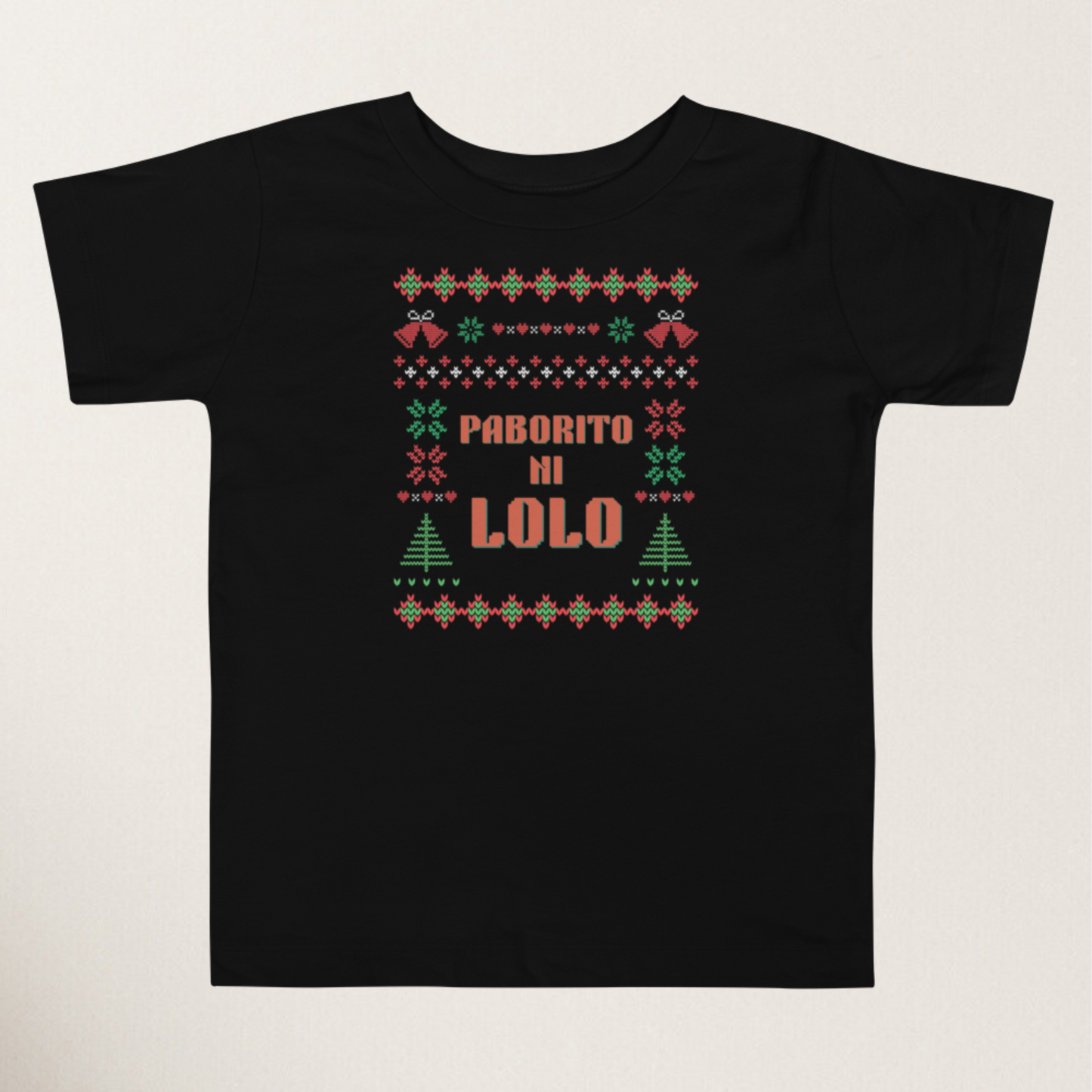 Paborito Ni Lolo Filipino Thanksgiving Christmas T-Shirt Toddler in Black