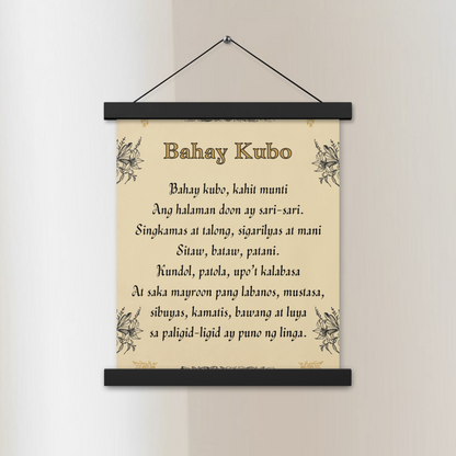 Bahay Kubo Tagalog Folk Song Paper Poster