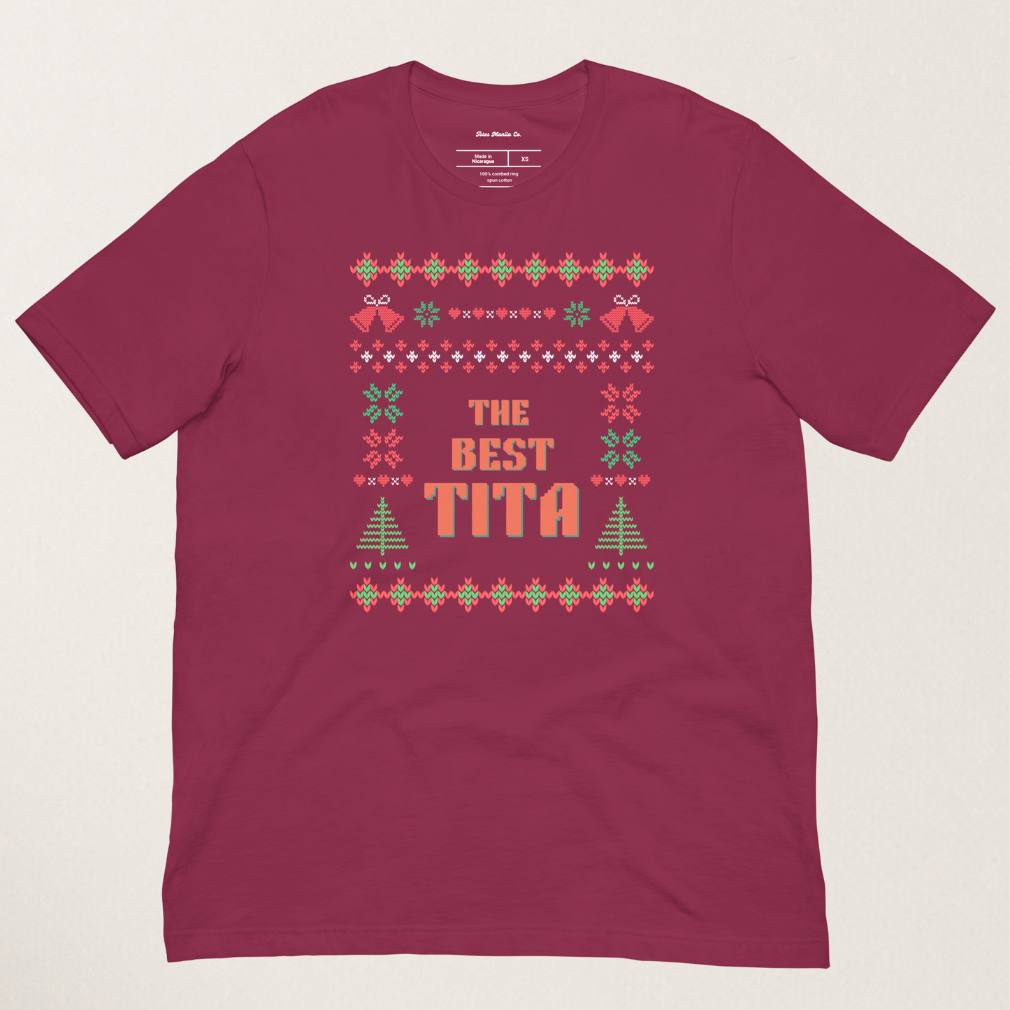 The Best Tita Filipino Auntie Thanksgiving Christmas Shirt in Maroon