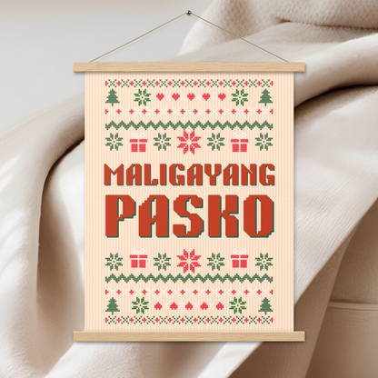 Maligayang Pasko Merry Christmas Filipino Poster