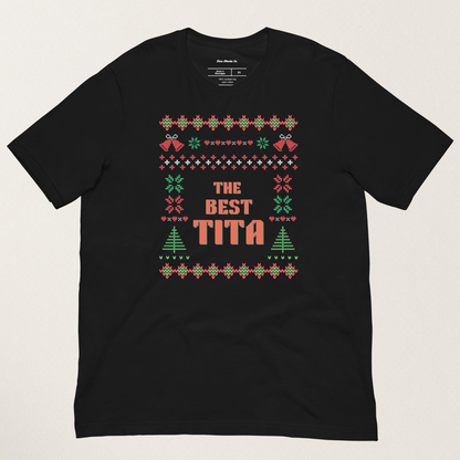 The Best Tita Filipino Auntie Thanksgiving Christmas Shirt in Black