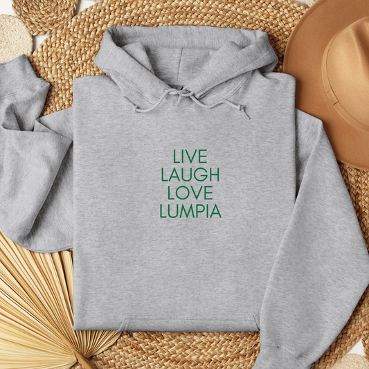 Filipino Hoodie Love Lumpia Embroidered Merch