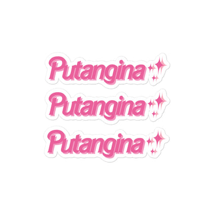 Filipino Stickers Putangina Pink Sparkle Pinoy Decals Image 1