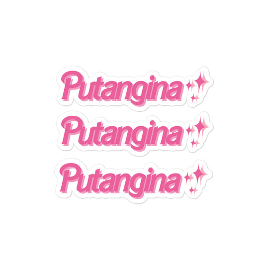 Filipino Stickers Putangina Pink Sparkle Pinoy Decals Image 1