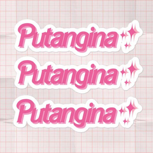 OFS - Filipino Stickers Putangina Pink Sparkle Pinoy Decals
