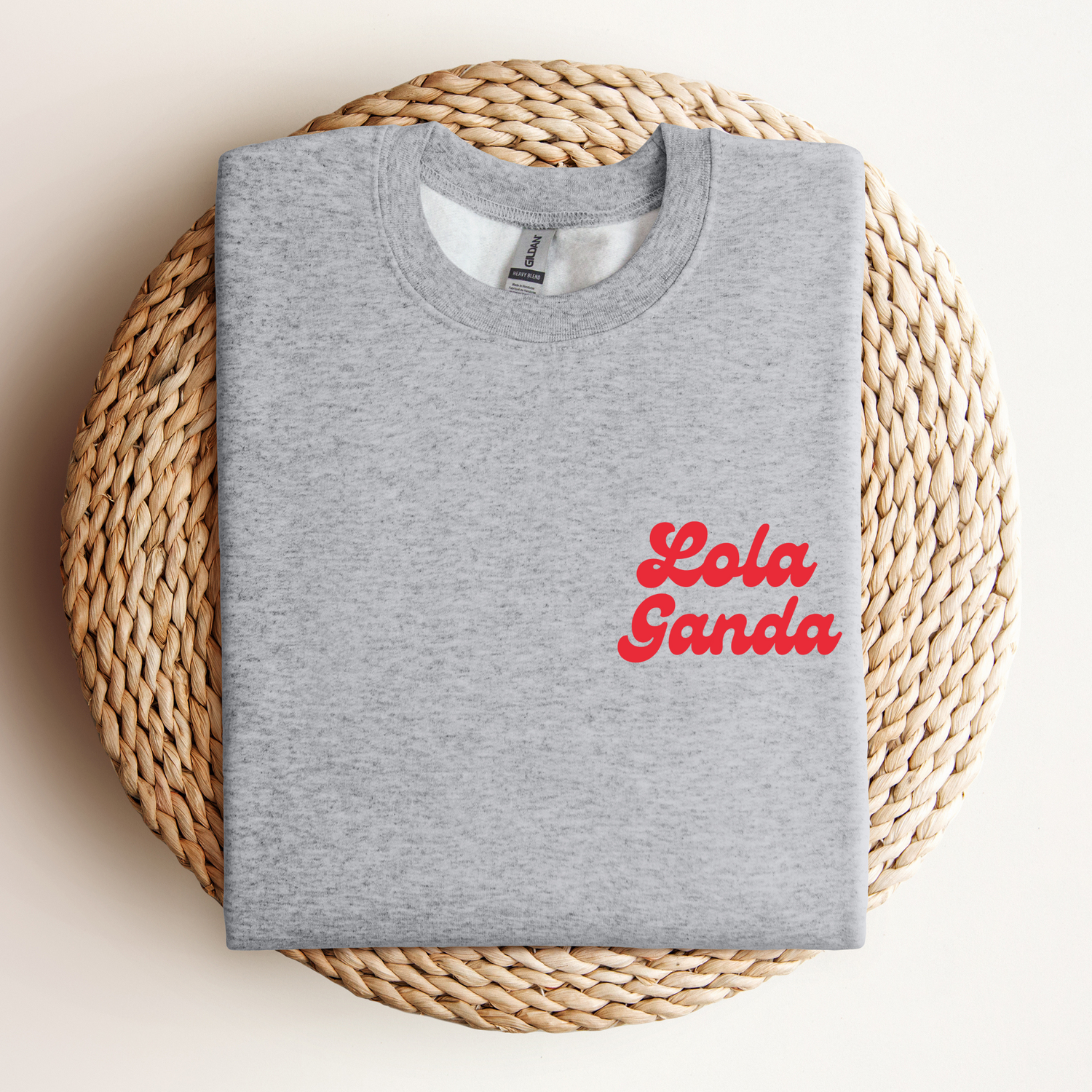 Filipino Sweatshirt Crew Neck Lola Ganda Grandmother Embroidered Mother's Day Gift Image 2