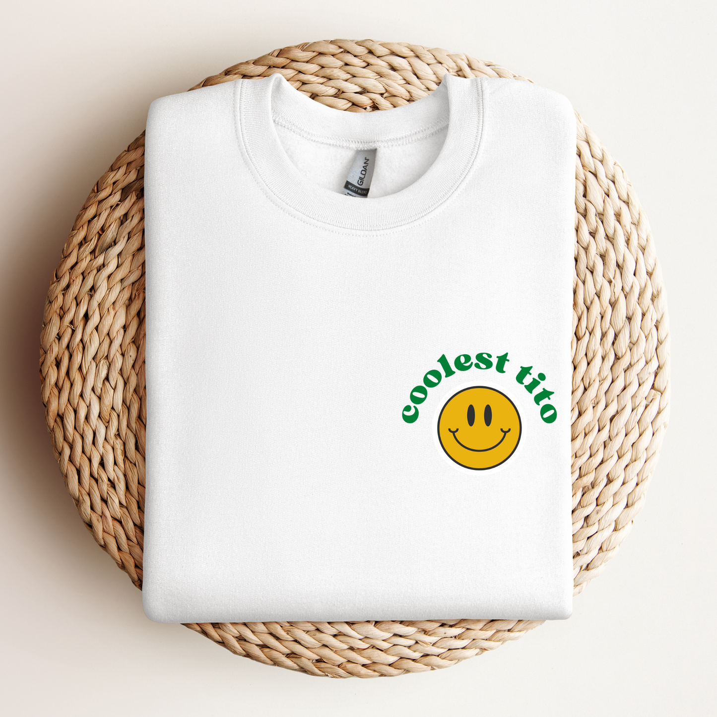 Filipino Sweatshirt Coolest Tito Smiley Embroidered Crew Neck Image 2