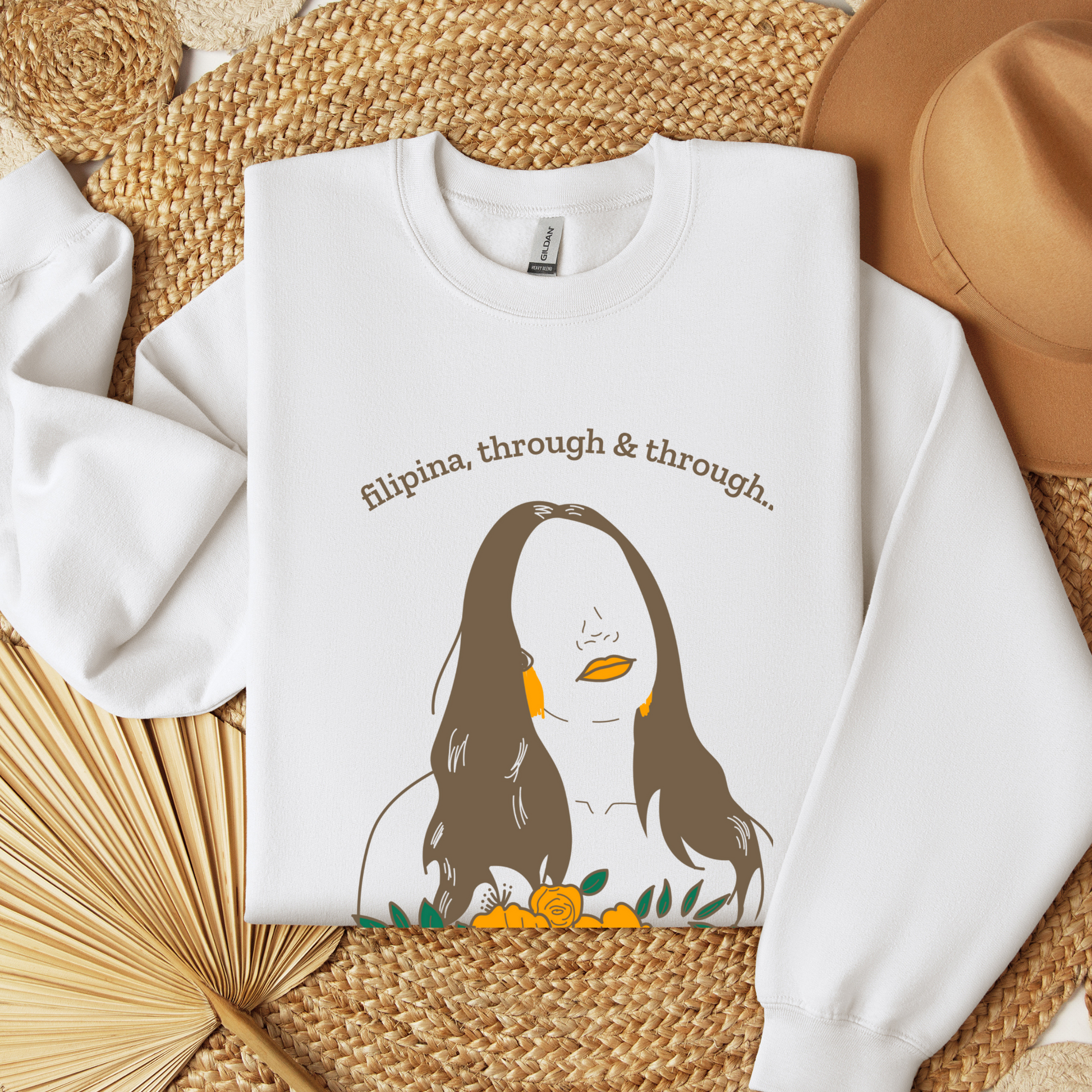 Filipina, Through & Through Art Crew Neck Sweatshirt Image 2