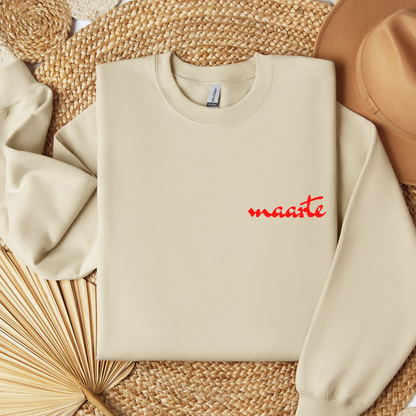 Filipino Sweatshirt Crew Neck Maarte Embroidered Statement Merch Image 2