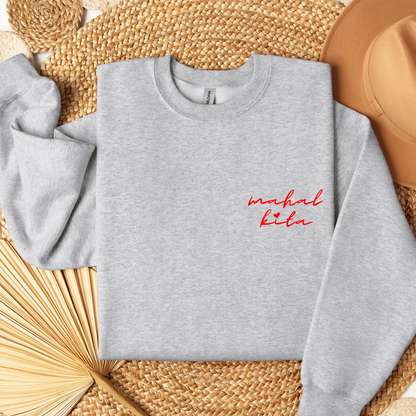 Filipino Sweatshirt Crew Neck Mahal Kita Love You Embroidered Valentine's Day Merch Image 2