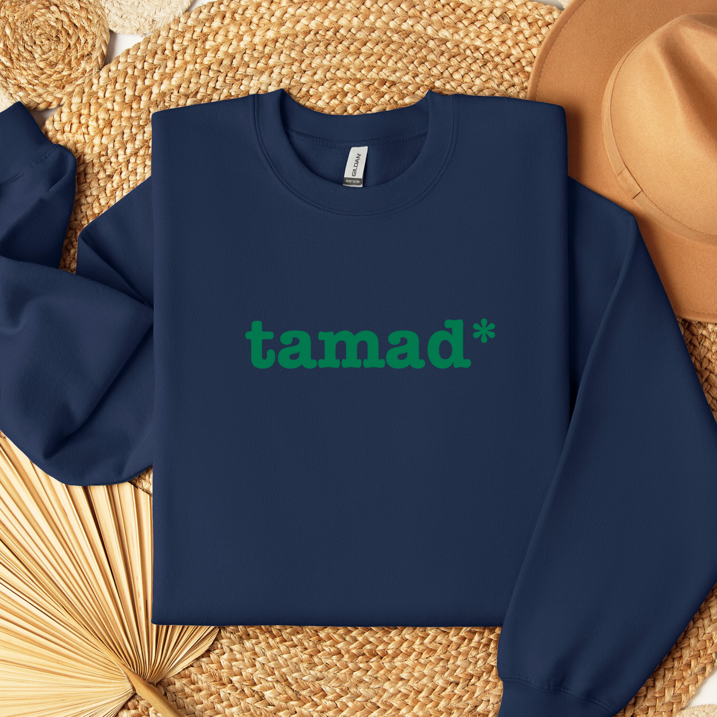 Filipino Sweatshirt Crew Neck Tamad* Statement Embroidered Merch