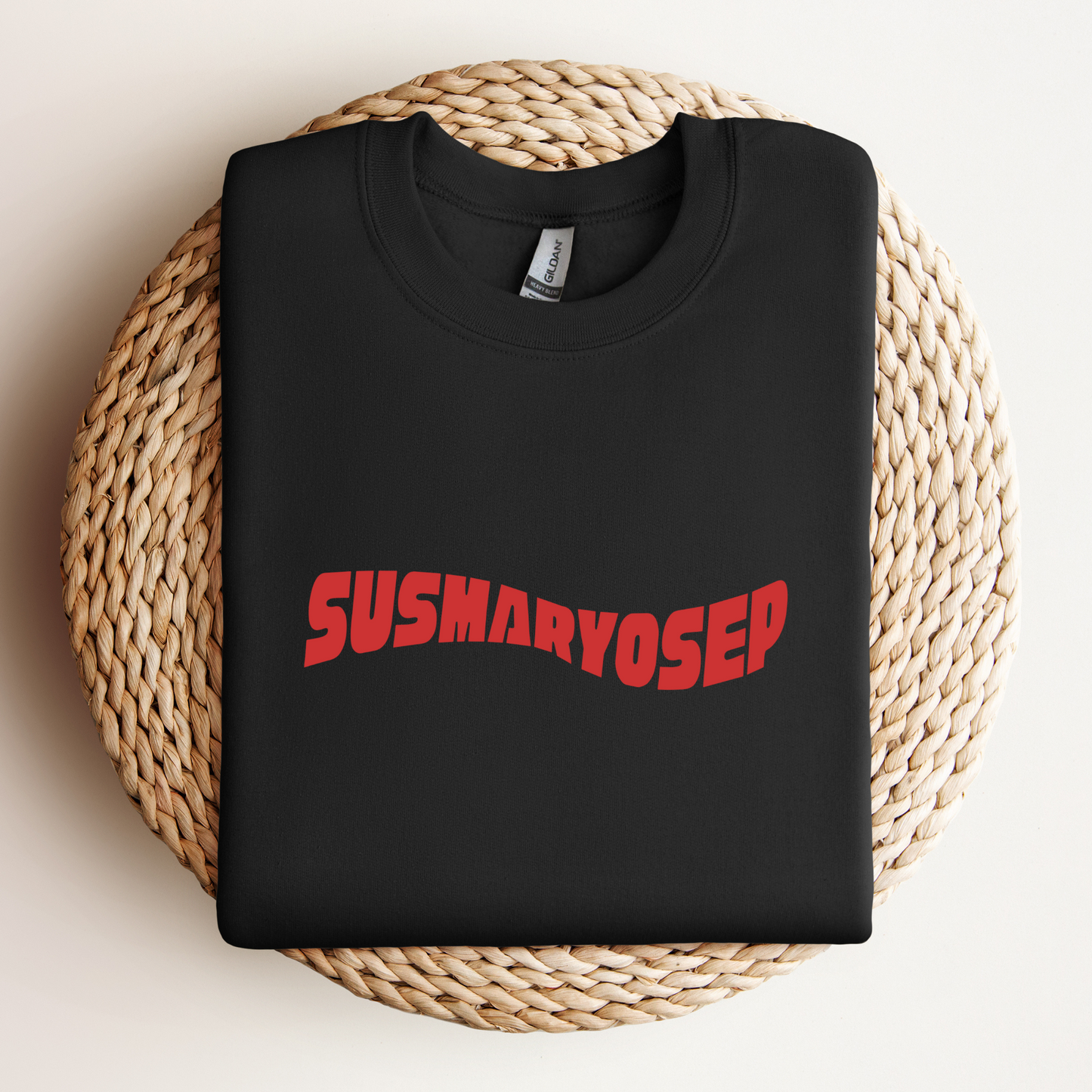 Filipino Sweatshirt Susmaryosep Embroidered Crew Neck Image 2