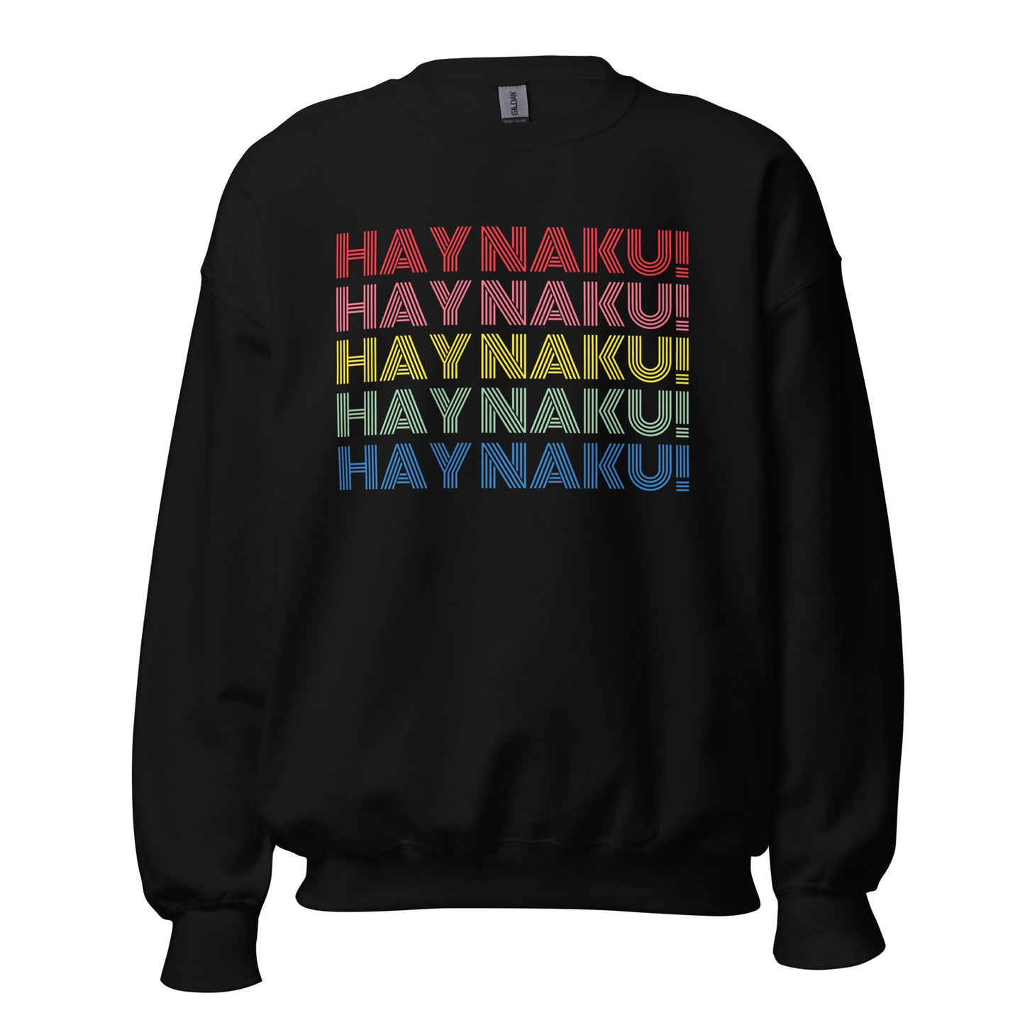 Filipino Sweatshirt Hay Naku Funny Crew Neck in Black