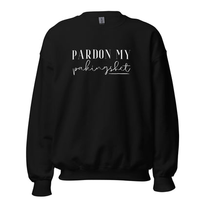 Filipino Sweatshirt Crew Neck Pardon My Pakingshet Funny Merch in color variant Black