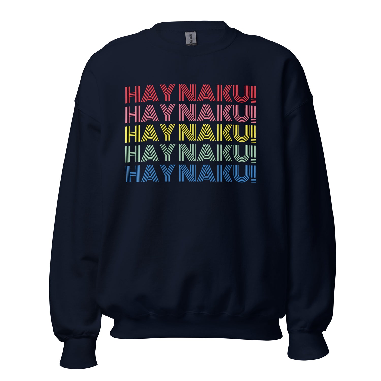 Filipino Sweatshirt Hay Naku Funny Crew Neck in Navy