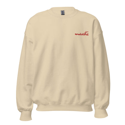 Filipino Sweatshirt Crew Neck Maarte Embroidered Statement Merch color variant Sand