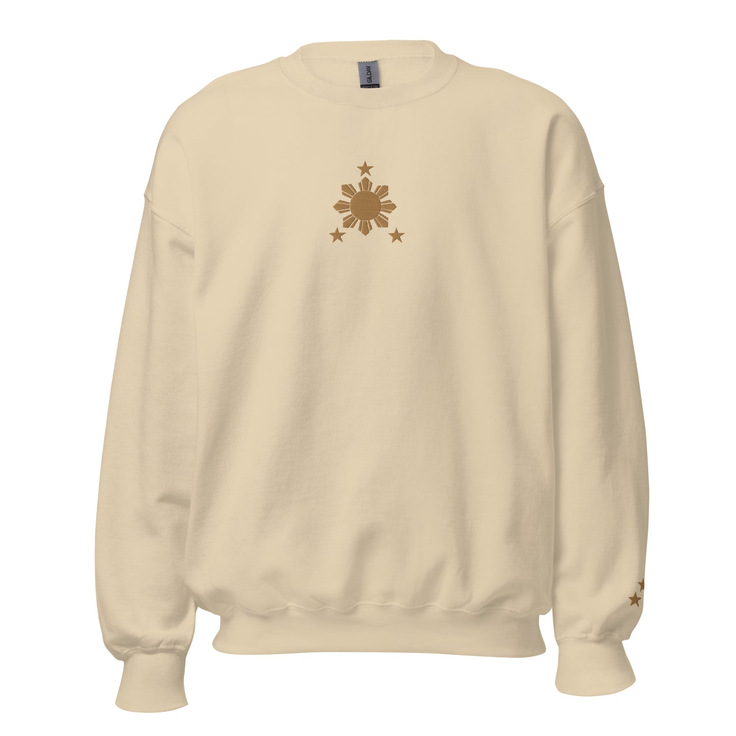 Filipino Sweatshirt Crew Neck Stars and Sun Embroidered Merch