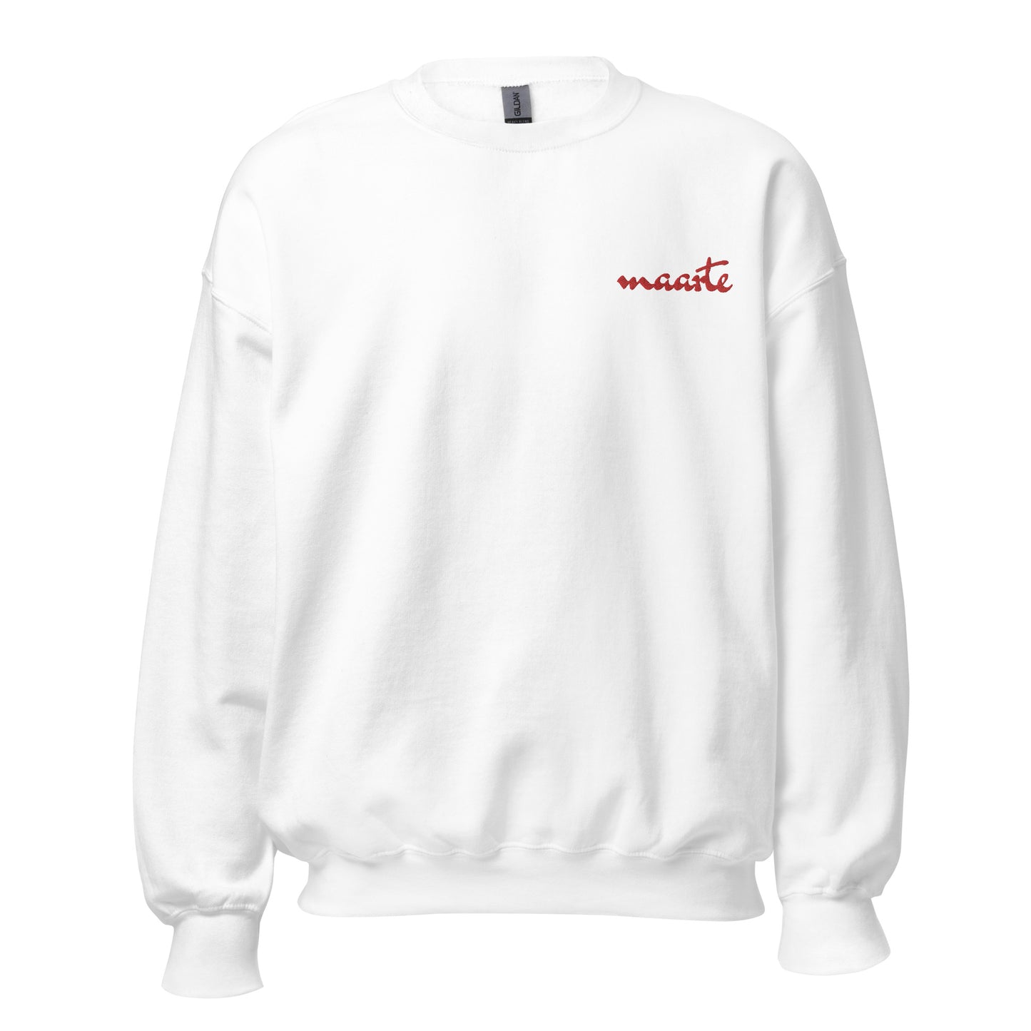 Filipino Sweatshirt Crew Neck Maarte Embroidered Statement Merch color variant White