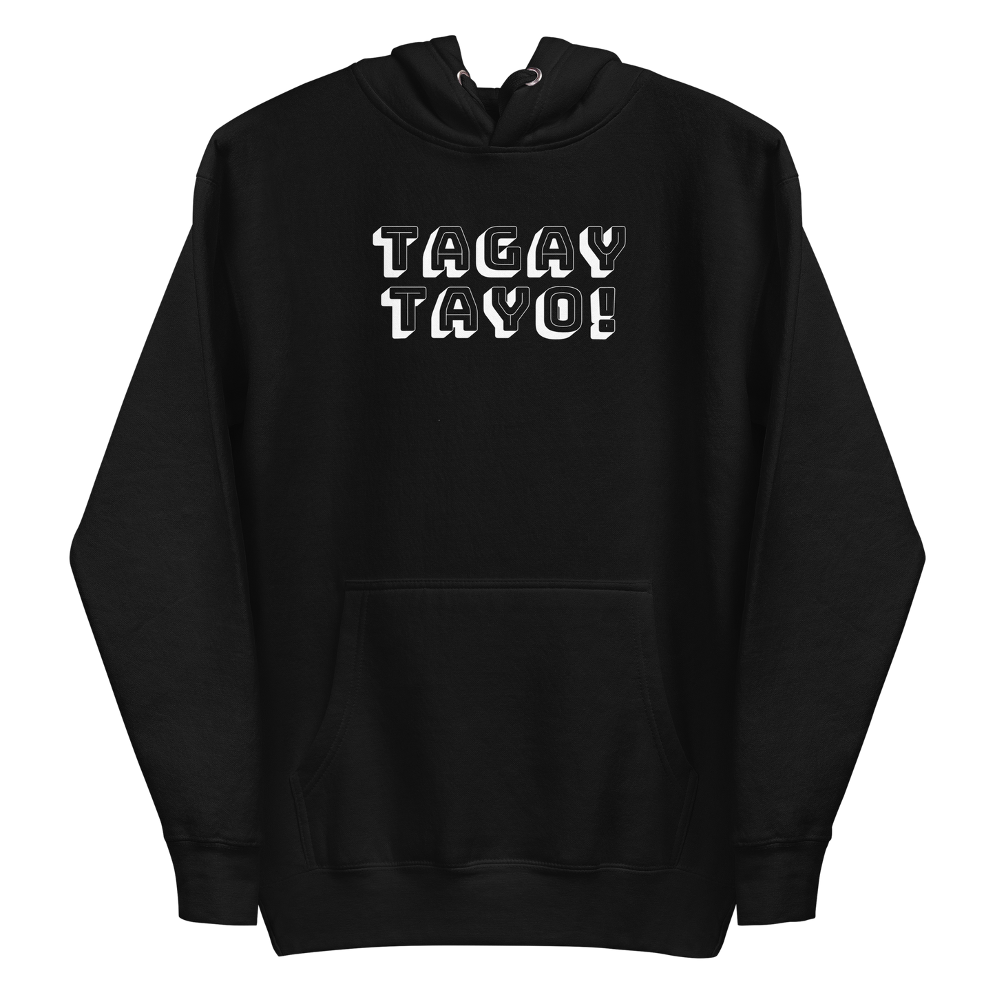 Filipino Hoodie Tagay Tayo! Shots Funny Tagalog Merch in color variant Black