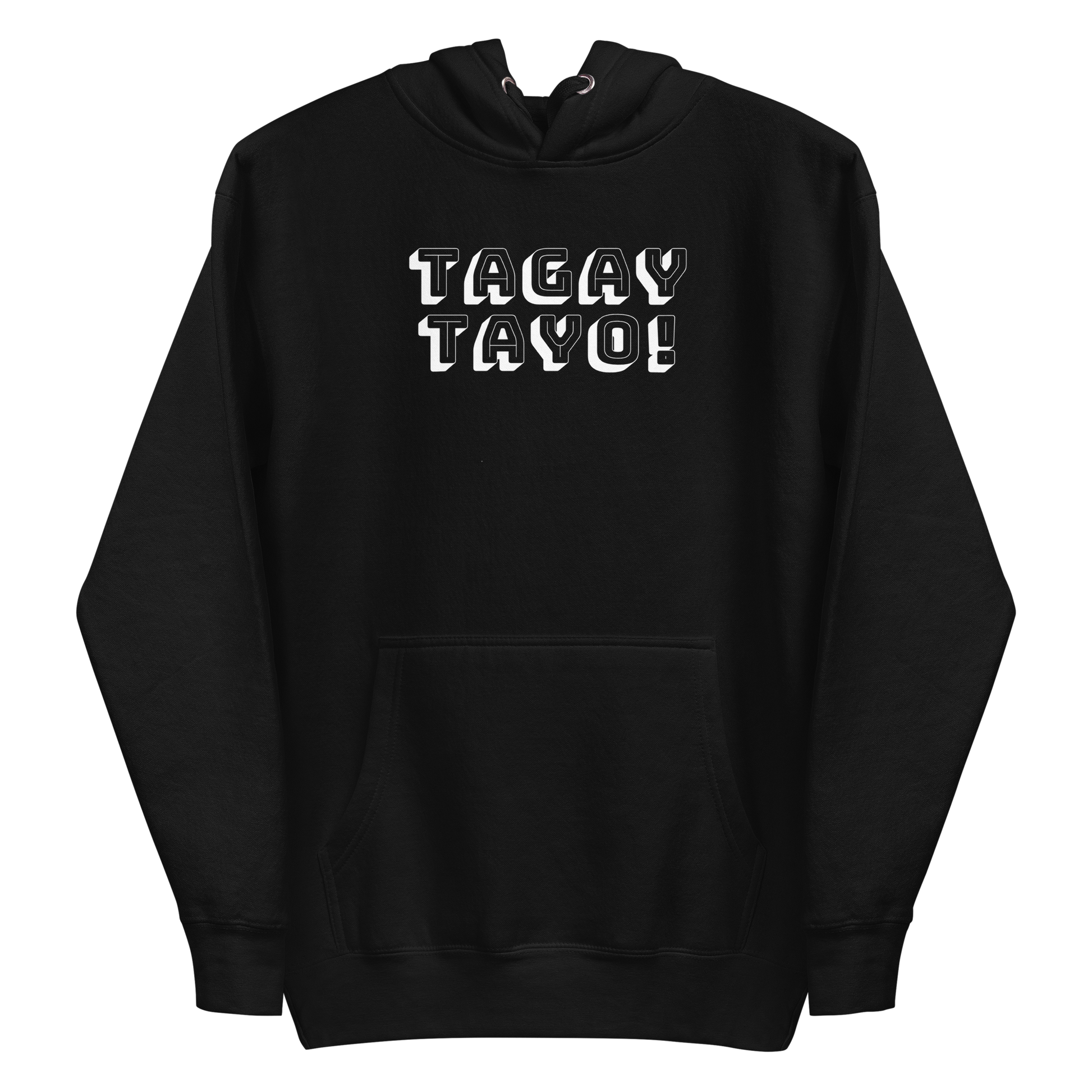 Filipino Hoodie Tagay Tayo! Shots Funny Tagalog Merch in color variant Black