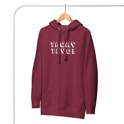 Filipino Hoodie Tagay Tayo! Shots Funny Tagalog Merch in color variant Maroon