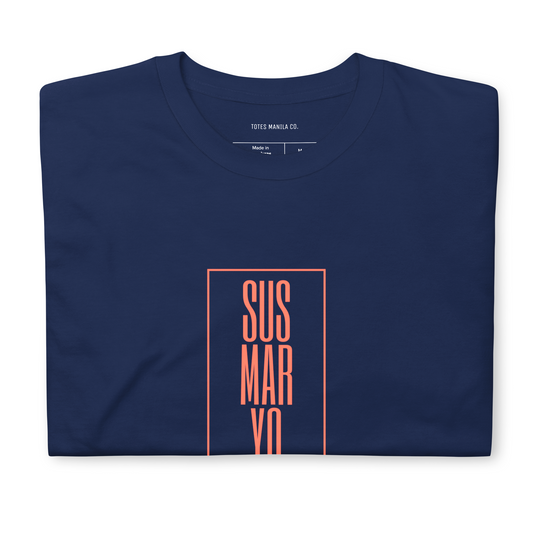 Filipino T-Shirt Susmaryosep! Pinoy Funny Print in color variant Navy, folded.